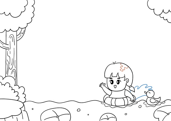 防溺水手抄报图片简单好画