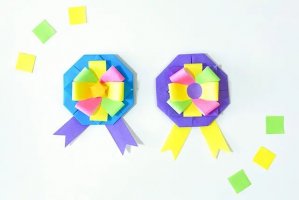 五一劳动节手工奖牌奖章折纸