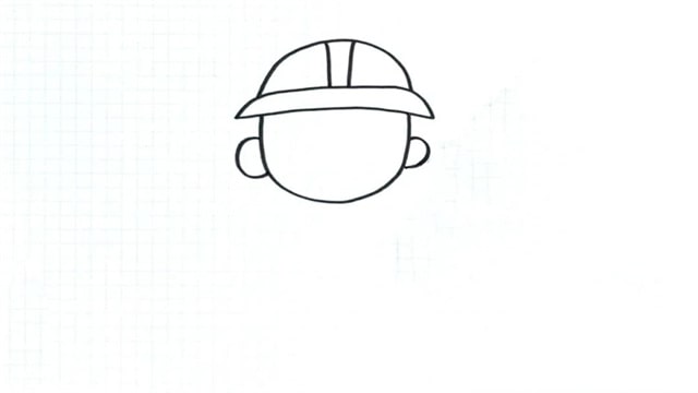 五一劳动节简笔画可爱的工人叔叔