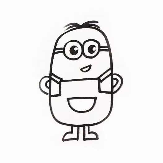 小黄人简笔画怎么画图片