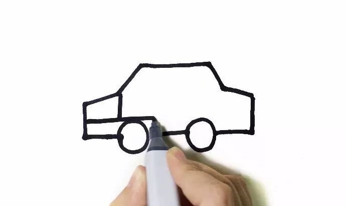 小汽车简笔画图片教程