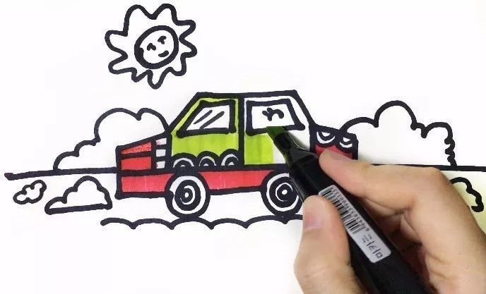 小汽车简笔画图片教程