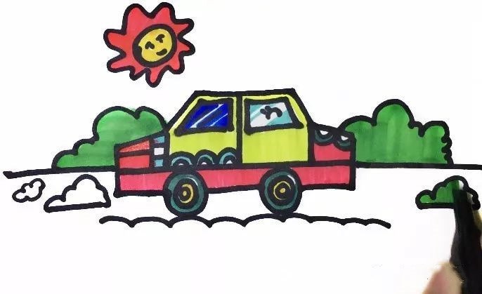 小汽车简笔画图片教程