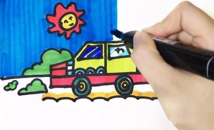 小汽车简笔画图片教程