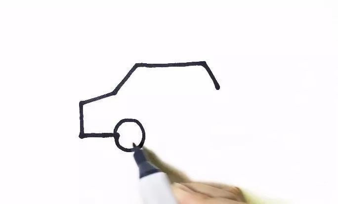 小汽车简笔画图片教程