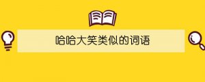 哈哈大笑类似的词语
