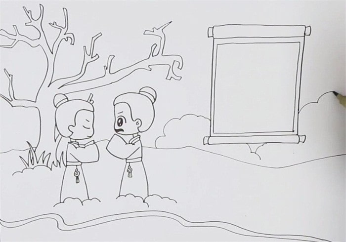 别董大古诗配画