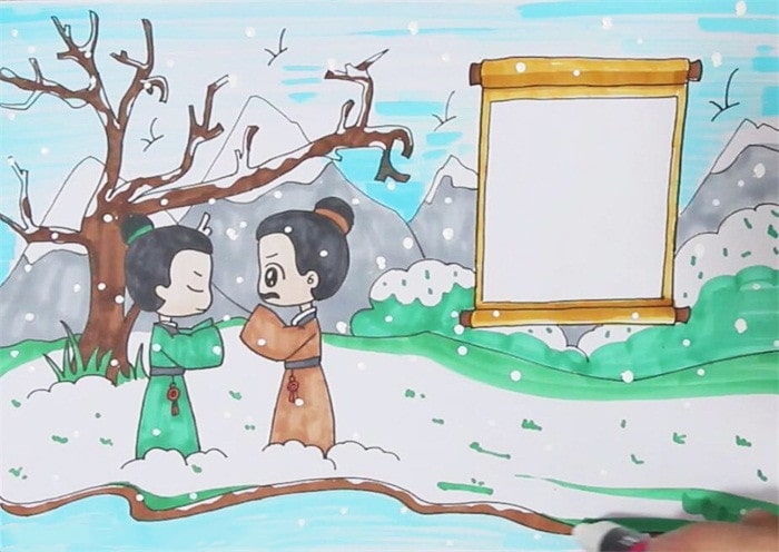 别董大古诗配画