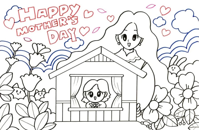 母亲节图片儿童画教程