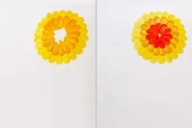 儿童创意手指画向日葵图片