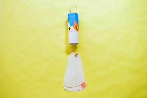 废物利用手工制作猫咪风铃