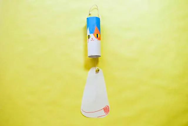 废物利用手工制作猫咪风铃