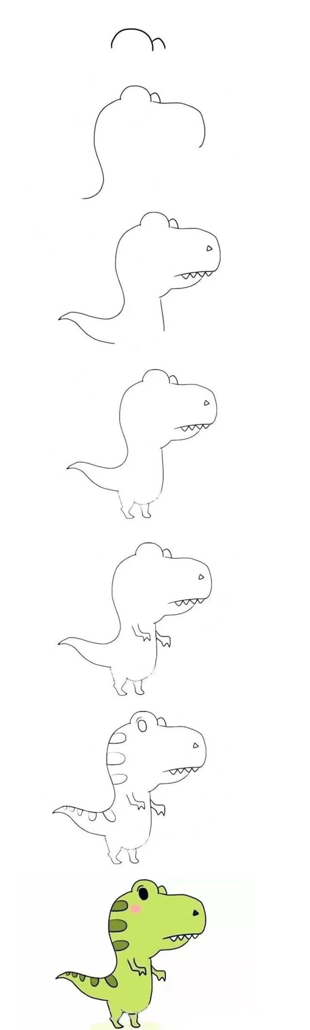 恐龙简笔画图片大全