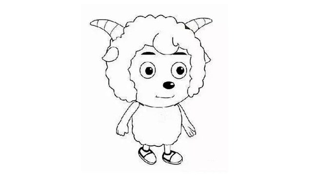 喜羊羊简笔画怎么画图片