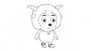 喜羊羊简笔画怎么画图片