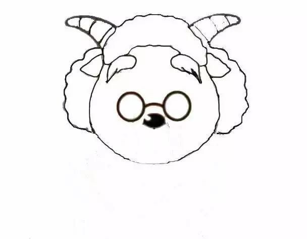 慢羊羊简笔画教程图片
