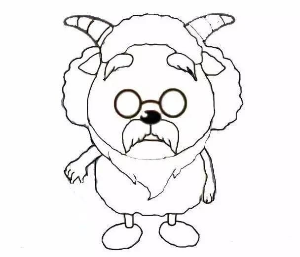 慢羊羊简笔画教程图片