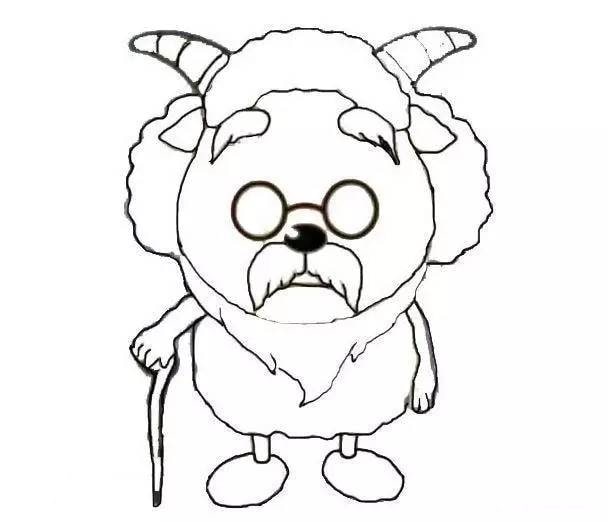 慢羊羊简笔画教程图片