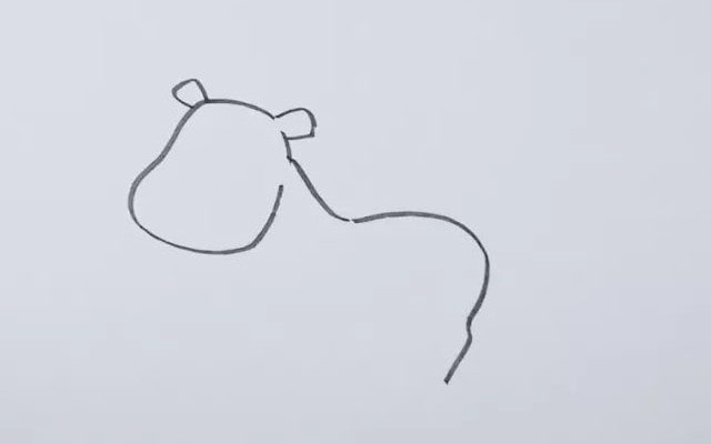 卡通斑马儿童简笔画教程