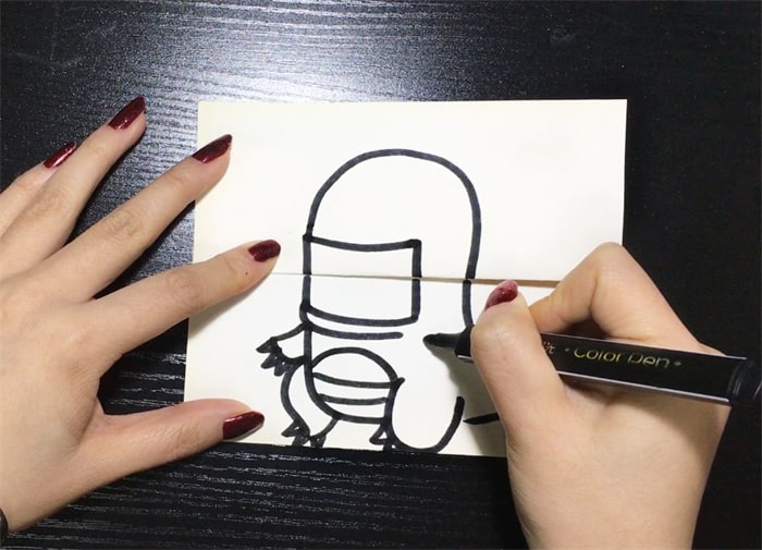 会张嘴巴的大恐龙简笔画图片