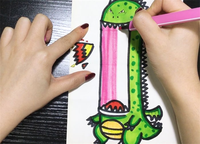 会张嘴巴的大恐龙简笔画图片