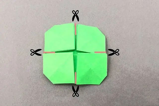 儿童四叶草折纸的折法