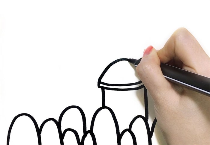 一座城堡简笔画图片教程