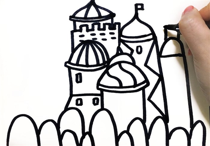 一座城堡简笔画图片教程