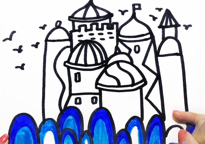 一座城堡简笔画图片教程