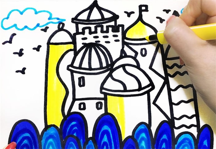 一座城堡简笔画图片教程
