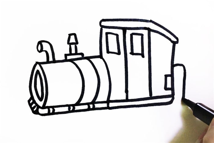 火车头简笔画教程图片