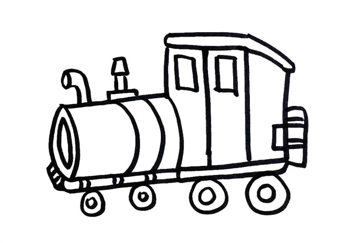 火车头简笔画教程图片