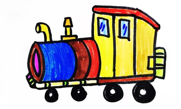 火车头简笔画教程图片