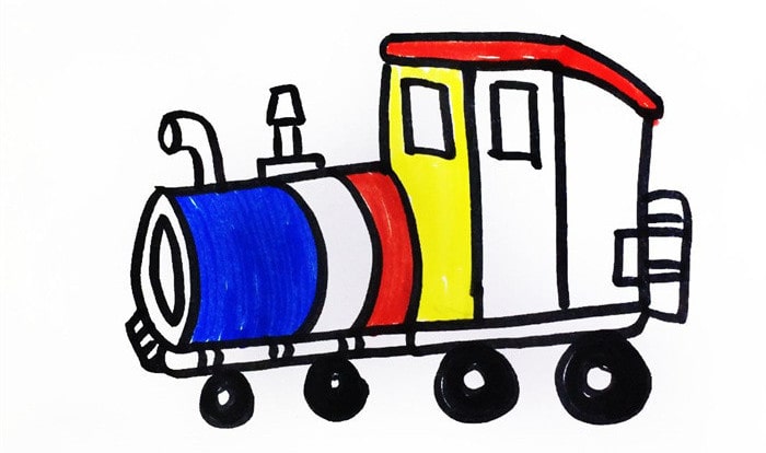 火车头简笔画教程图片