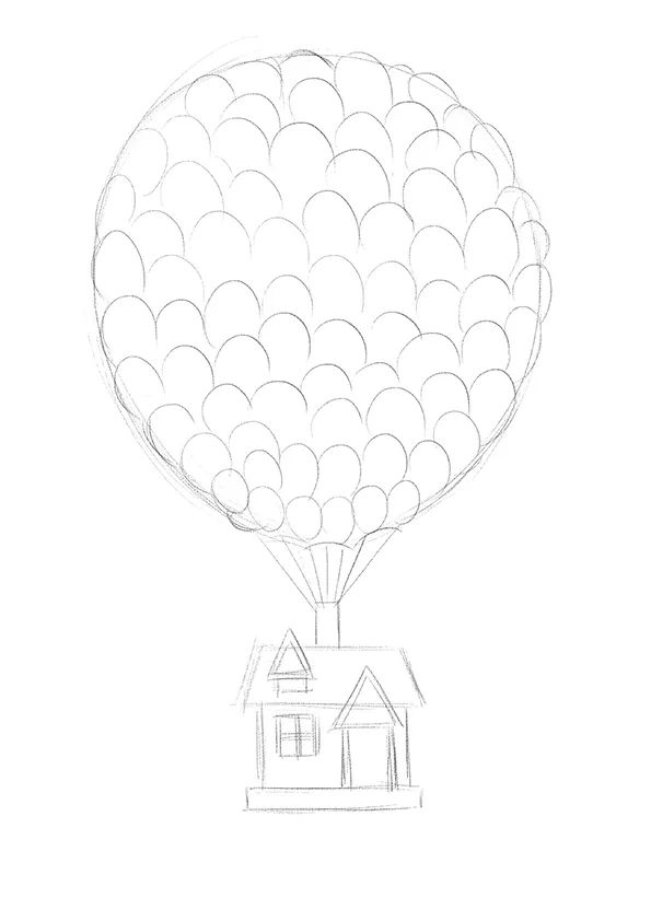 创意水粉剪贴画《飞屋环游记》