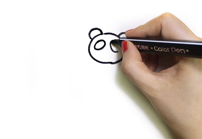 小熊猫钓星星儿童简笔画图片