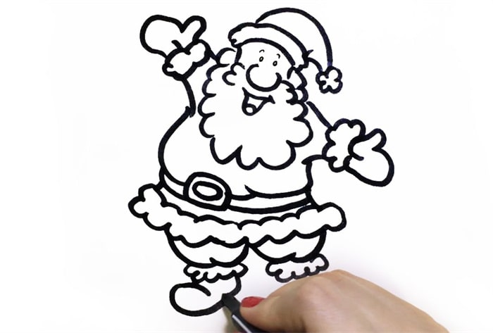 圣诞老人儿童简笔画怎么画图片