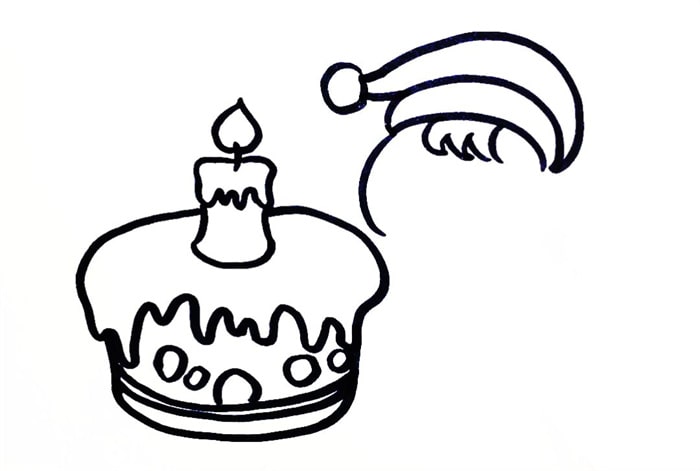 小宝贝过生日蛋糕儿童简笔画