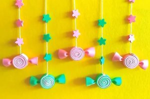 儿童节幼儿园环创主题墙：制作漂亮纸糖果