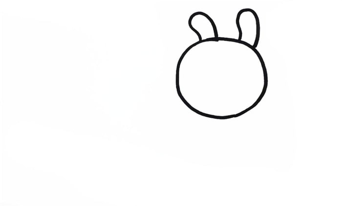 小白兔与小蜗牛儿童简笔画