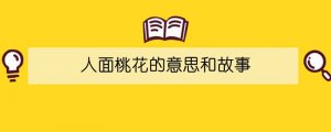人面桃花的意思和故事