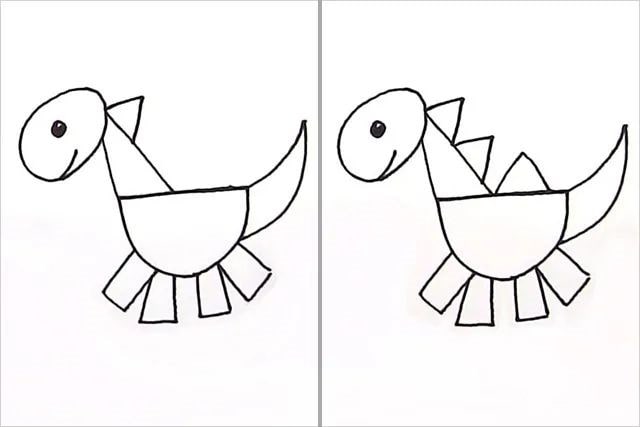 幼儿学画画：恐龙简笔画怎么画