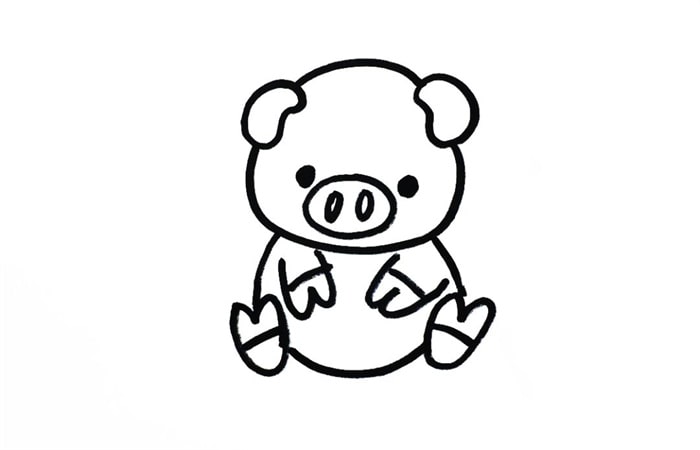 可爱的小猪儿童简笔画图片