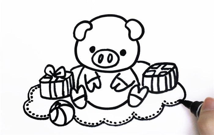 可爱的小猪儿童简笔画图片