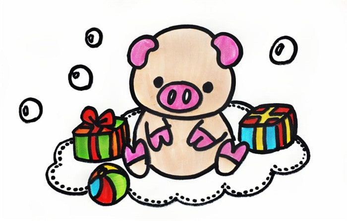 可爱的小猪儿童简笔画图片