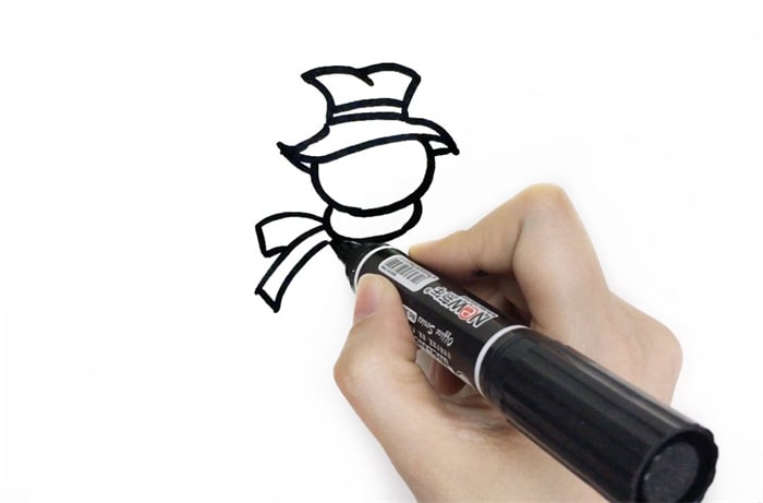 圆肚子小雪人儿童简笔画图片