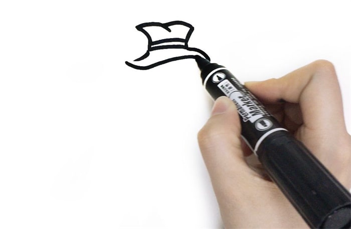 圆肚子小雪人儿童简笔画图片