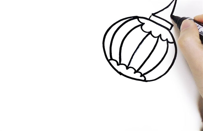 大红灯笼简笔画怎么画图片