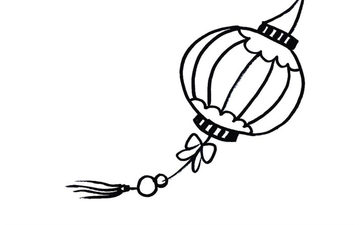 大红灯笼简笔画怎么画图片