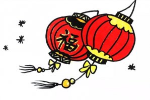 大红灯笼简笔画怎么画图片教程